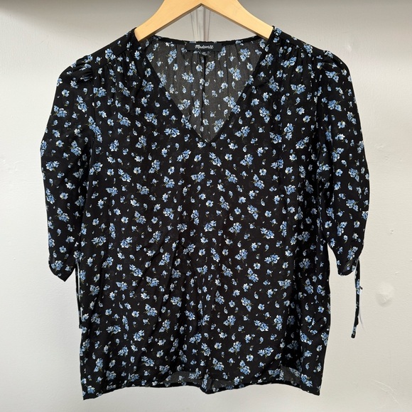 Madewell flower print silk blouse, XS - Picture 1 of 7